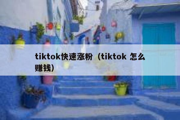 tiktok快速涨粉（tiktok 怎么赚钱）