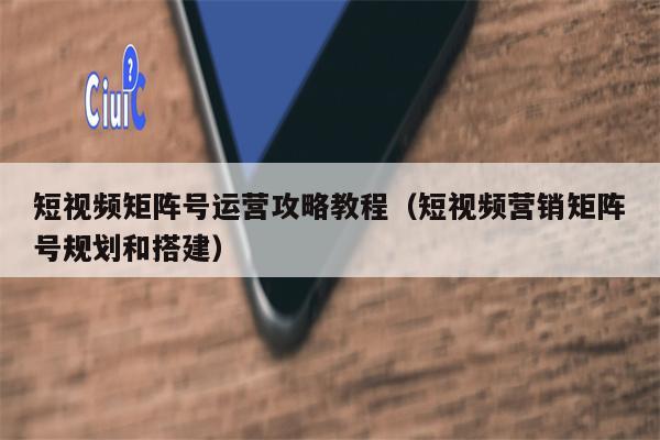 短视频矩阵号运营攻略教程（短视频营销矩阵号规划和搭建）