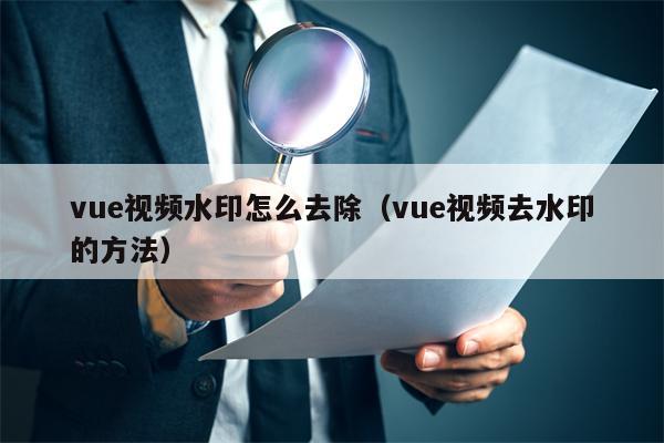 vue视频水印怎么去除（vue视频去水印的方法）