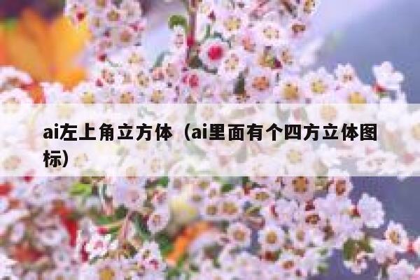 ai左上角立方体（ai里面有个四方立体图标）