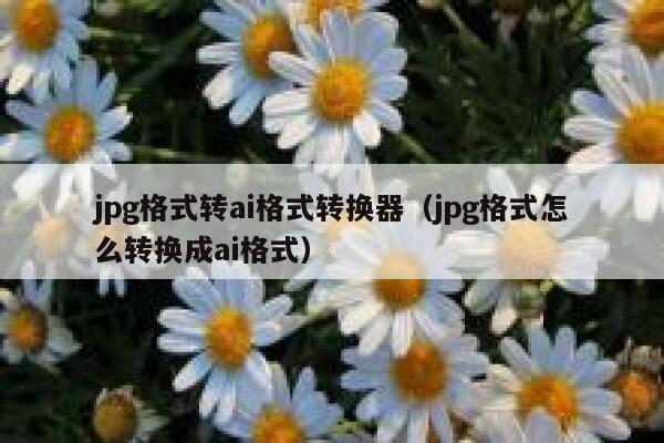 jpg格式转ai格式转换器（jpg格式怎么转换成ai格式）