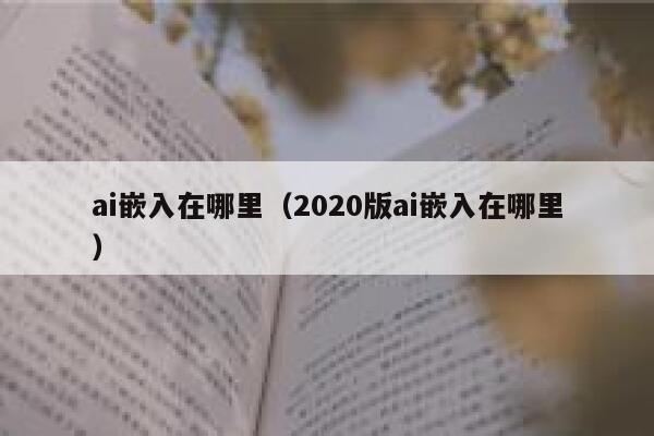 ai嵌入在哪里（2020版ai嵌入在哪里）