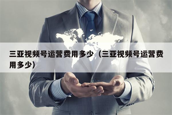 三亚视频号运营费用多少（三亚视频号运营费用多少）