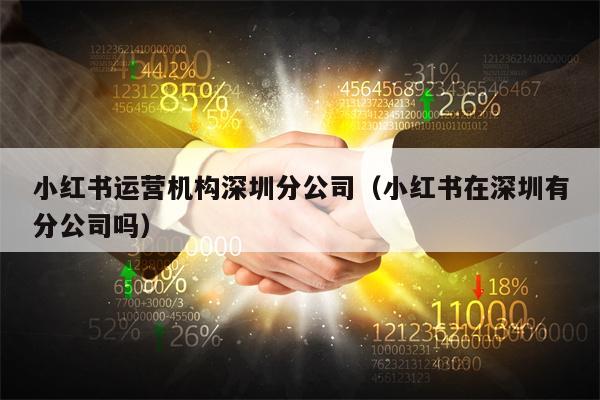 小红书运营机构深圳分公司（小红书在深圳有分公司吗）