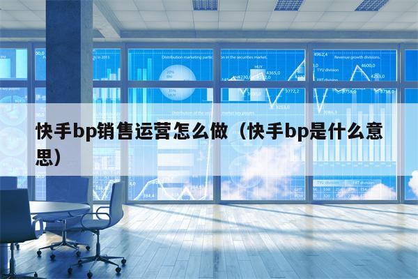 快手bp销售运营怎么做（快手bp是什么意思）