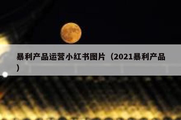 暴利产品运营小红书图片（2021暴利产品）