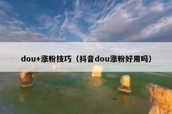 dou+涨粉技巧（抖音dou涨粉好用吗）