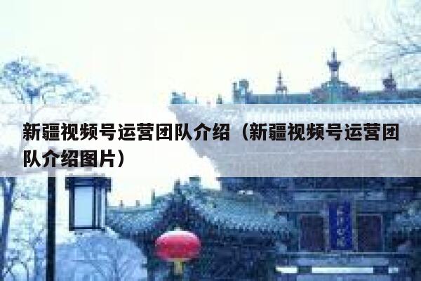 新疆视频号运营团队介绍（新疆视频号运营团队介绍图片）