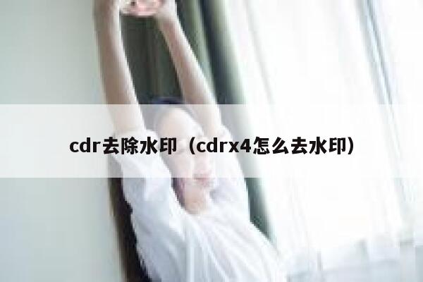 cdr去除水印（cdrx4怎么去水印）