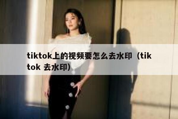 tiktok上的视频要怎么去水印（tiktok 去水印）