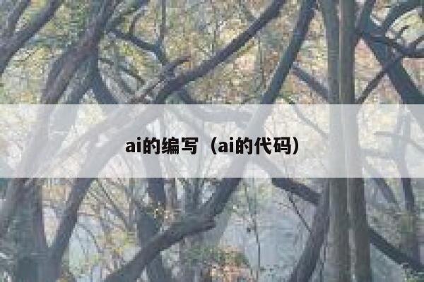 ai的编写（ai的代码）