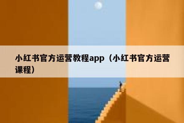 小红书官方运营教程app（小红书官方运营课程）