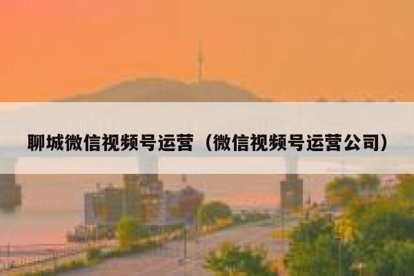 聊城微信视频号运营（微信视频号运营公司）