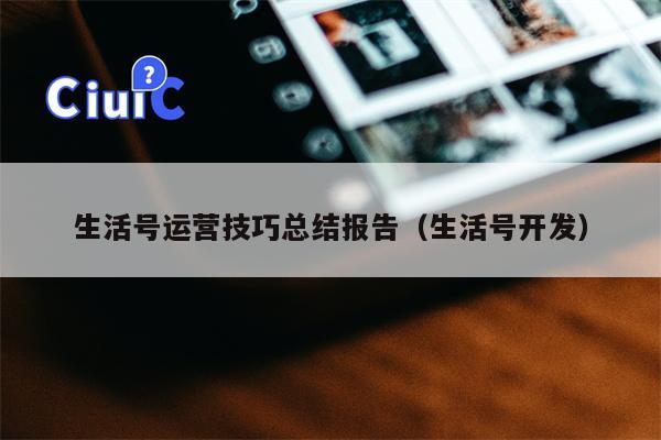 生活号运营技巧总结报告（生活号开发）